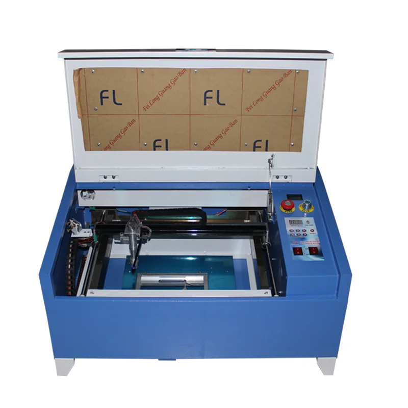 CNC laser cutting machine 3040 4030 40W CO2 engraving router Rotary axis with Digital Function and Honeycomb Table