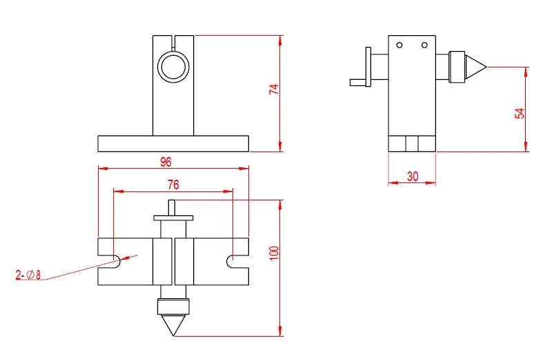 LY Activity Tailstock Optional Center Height 44mm 54mm for CNC Router Engraving Carving Machine Rotary Axis Use
