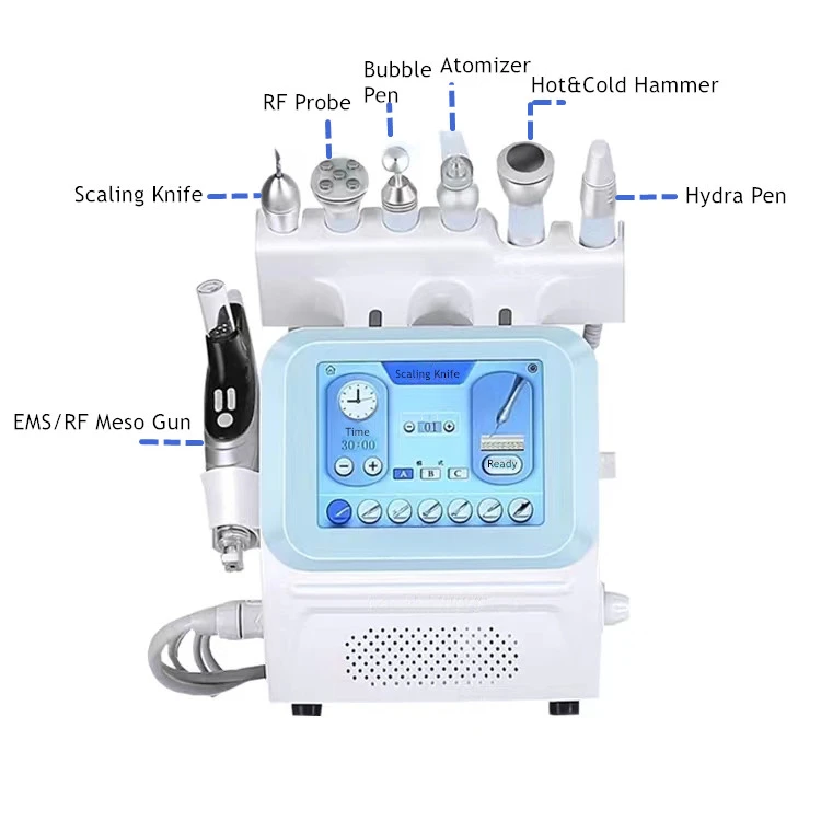 آلة التقشير المائي لتجديد بشرة الوجه ، معالجة سطح الماء ، هيدرا الماس ، 7 في 1