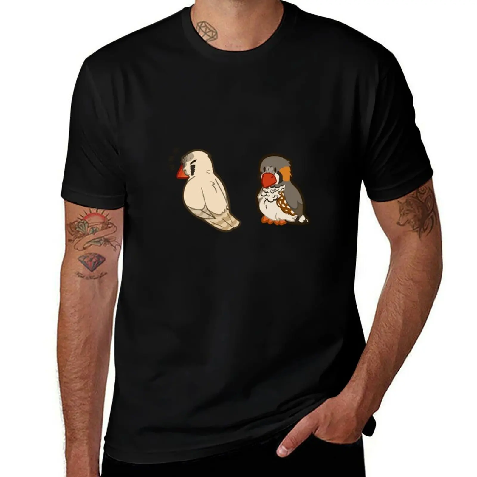 Zebra Finches T-Shirt Casual Basic Street Style T-Shirt