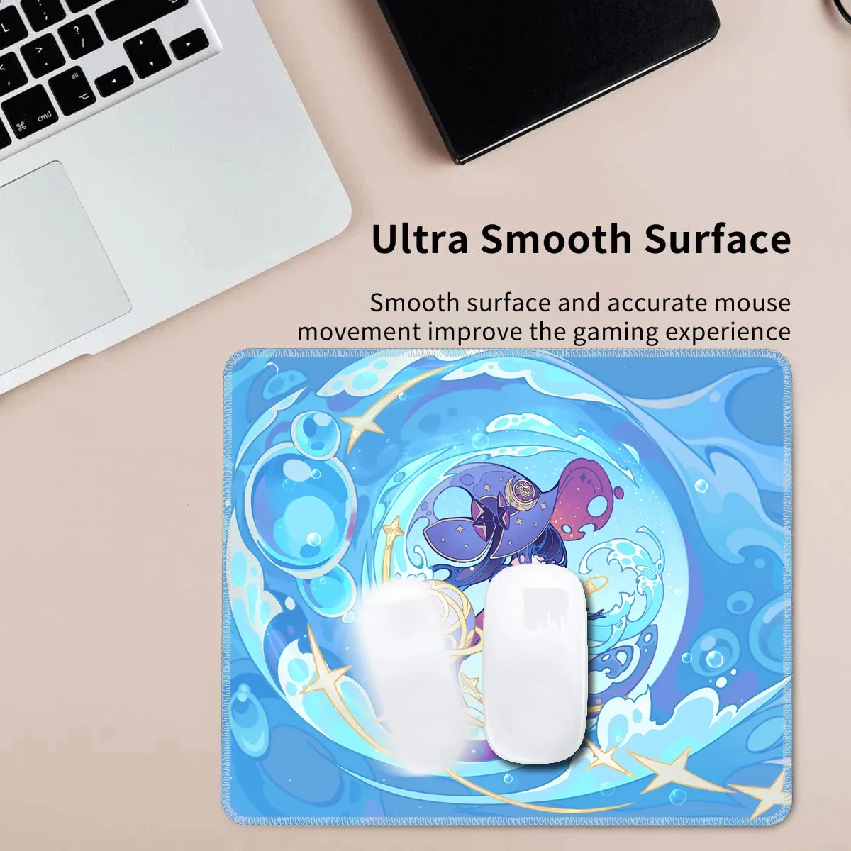 Gamer Desk Mat Genshin Impact Mouse Pad Anime Small mona Gaming Computer Non-slip Pad Keyboard Cushion Rug Chinese Carpet PC