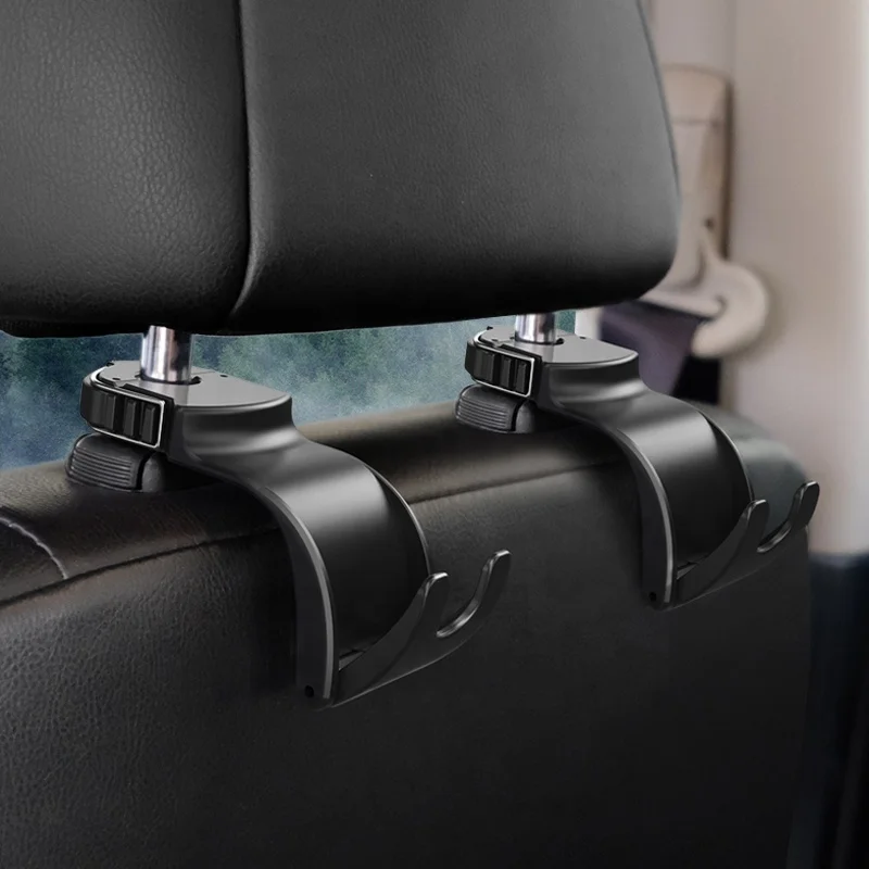 

G115 Car Seat Headrest Hook Hanger Storage Organizer Universal for Bag Purse Coat Car Accessories 2024