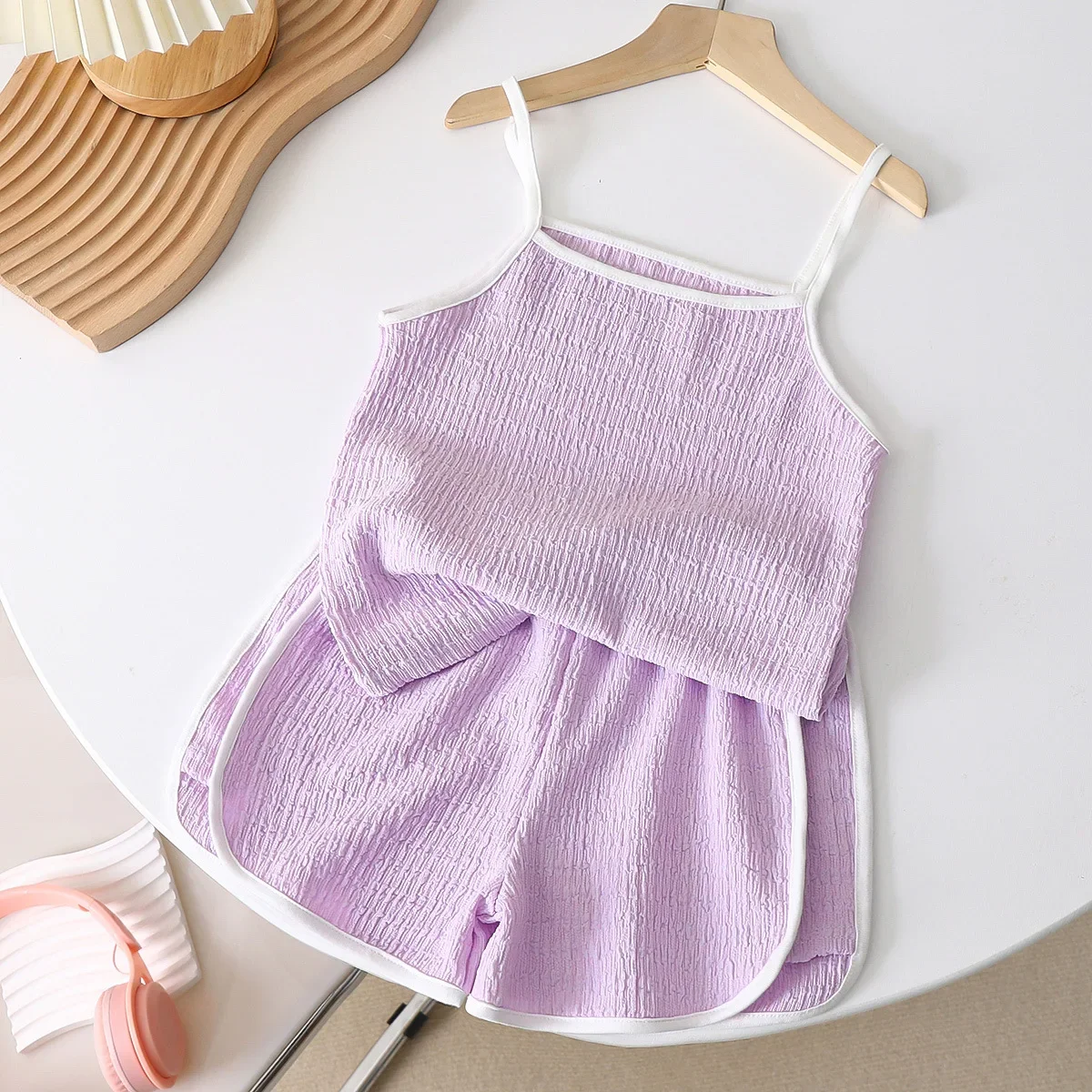2025 New Girls Vest Sets Summer Baby Thin Style Shorts Girls Clothes Children Clothing Set Kids Casual Sets for Children image 5