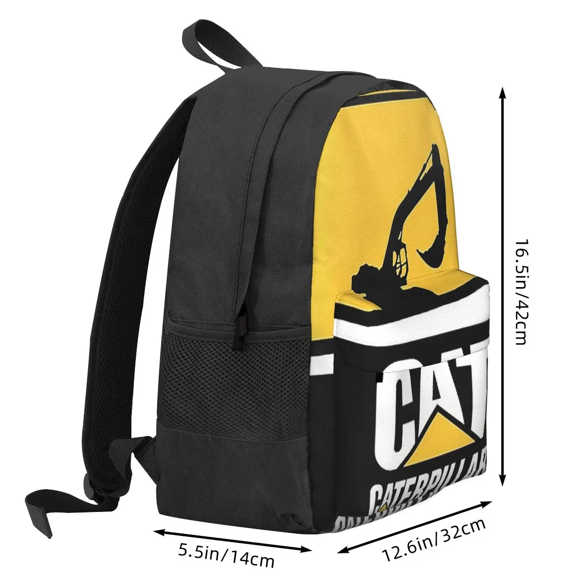 Tas punggung Logo Cat-caterpillar tas buku tas sekolah siswa tas punggung bepergian ransel anak-anak kartun tas punggung