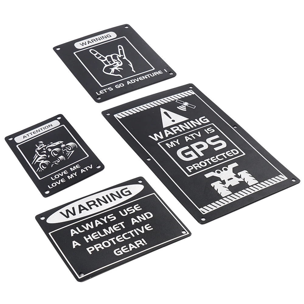 NICECNC-placas de advertencia para guardabarros ATV, pegatinas para Yamaha RAPTOR 700, 2013-2020, RAPTOR 700R, 2013-2019, YFZ450R, 4 Uds.