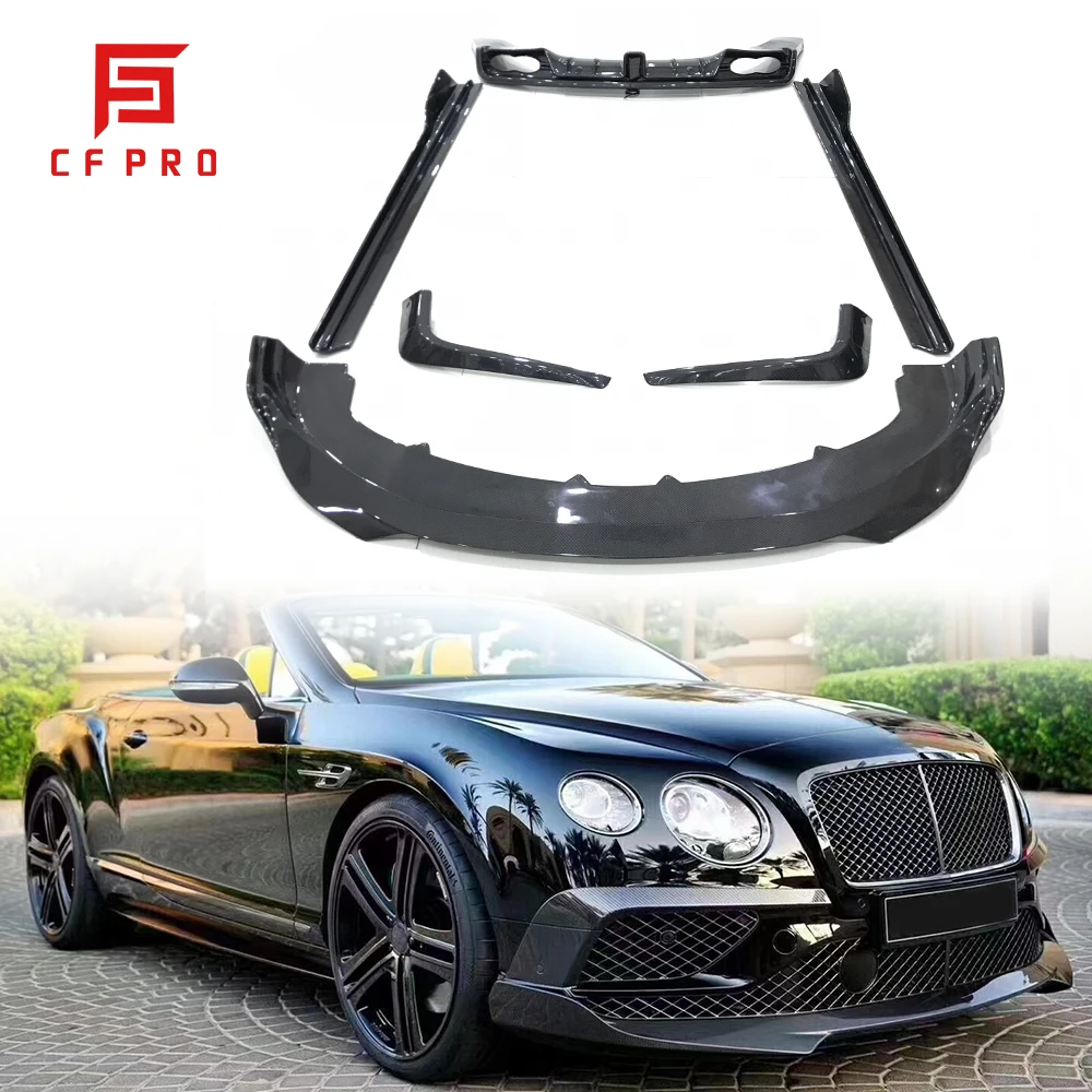 

Carbon Fiber ST Style Front Bumper Lip Rear Diffuser Side Skirts Spoiler Body Kit For Bentley Continental GT Car Accessories