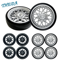 DIY High-quality Plastic Drift Tires Bald Tyres Wheel Hub Kits for WPL D12 D42 RC Truck Modification Parts Children Toys