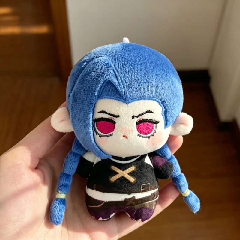 League of Legends Jinx Mini Plush Keychain Cute Chibi Blue Braids Doll Soft Stuffed Pendant Backpack Decor Gift for LOL Game Fan view 4