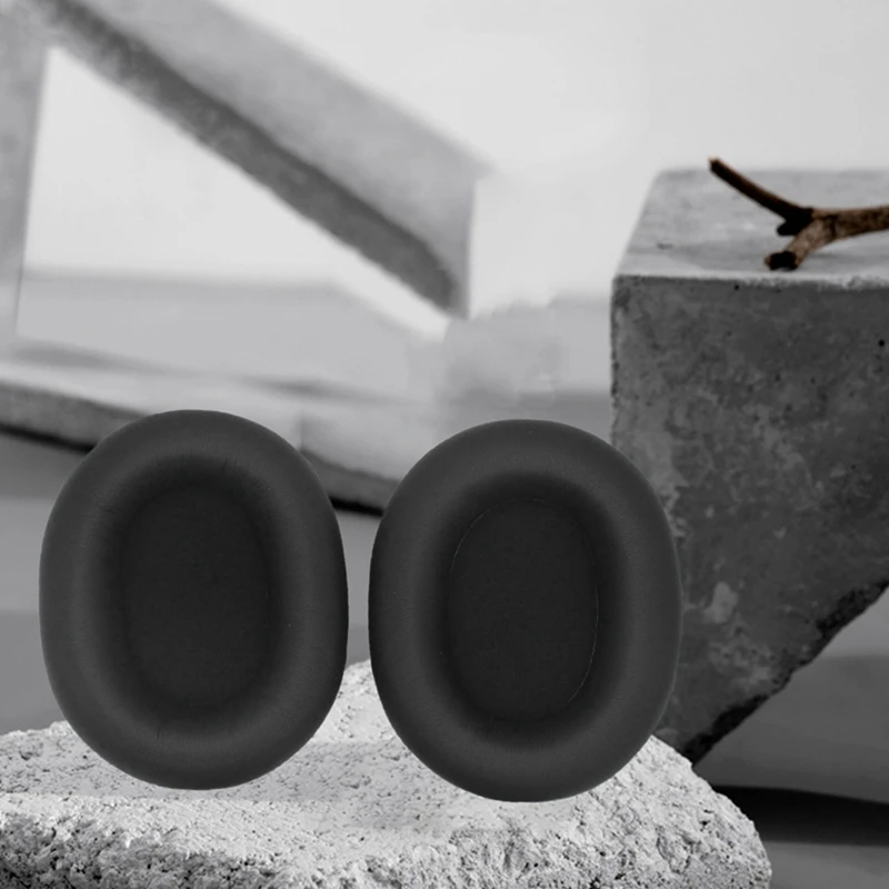 1 пара чехлов для наушников Sony WH-1000XM5, легко заменяемые защитные рукава для наушников, подушечки с пряжкой, прочный черный цвет