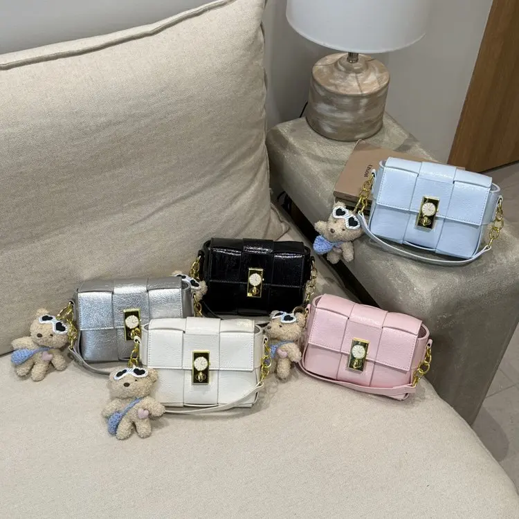 

2026 New Arrival Rhombus Quilted Women Square Bag Lock Buckle Large Capacity 3-Way Wear Top Handle Shoulder Crossbody Bag