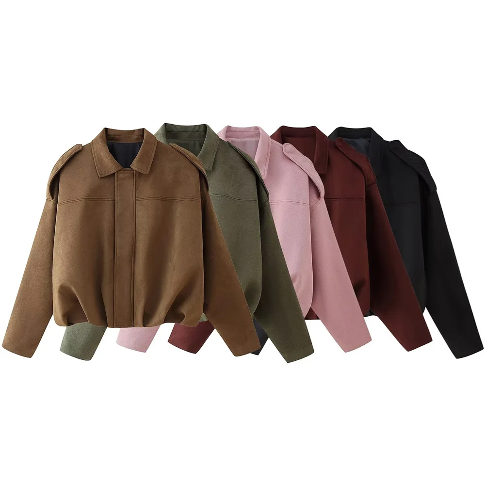 

женская короткая куртка с лацканами и свободной молнией, украшение на весну и лето, новая модная повседневная женская одежда