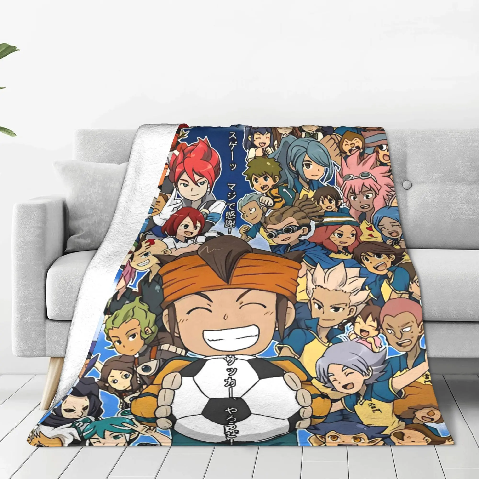 Inazuma Eleven Axel Blaz gouenji  Throw Blanket  Flannel Bedspread For Bedroom Pattern Sofa Bed Cover