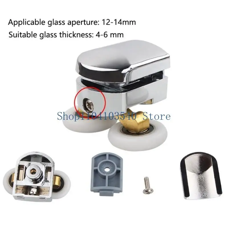02DC Shower Door Sliding Glass Door Pulleys Shower Room Cabins Swinging Pulley