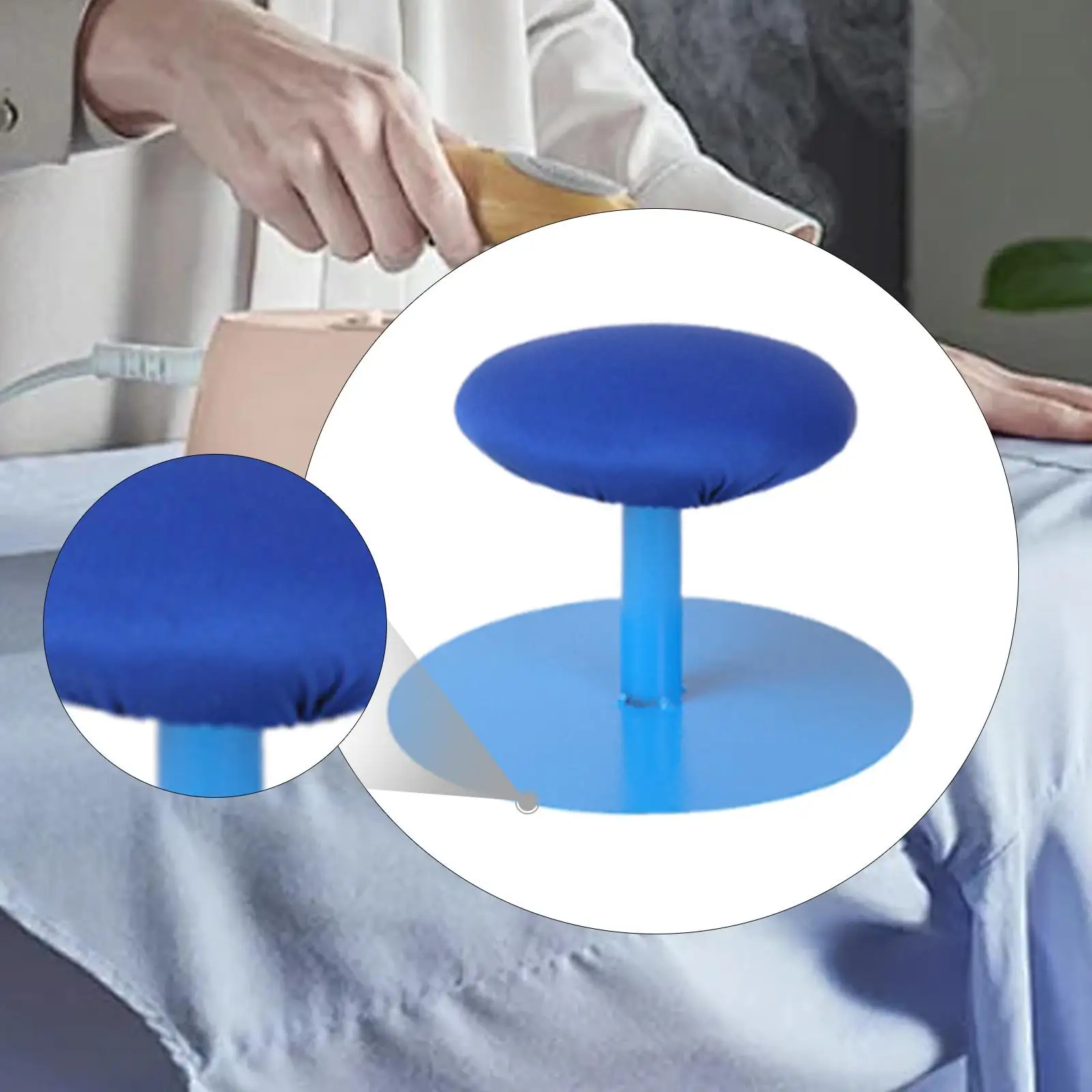 Round Ironing Stool Iron Board Padded Sleeve Small Table Auxiliary Tool Iron Pad Ironing Board for Craft Rooms Sewing Cuffs