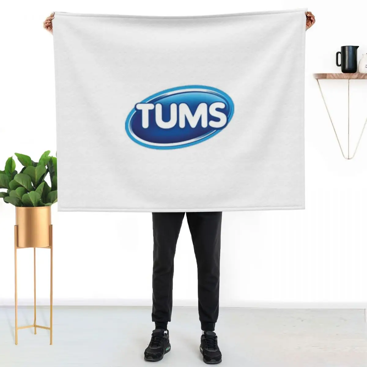 Tums Throw Blanket Soft Comfort Blanket for Reading Watching TV