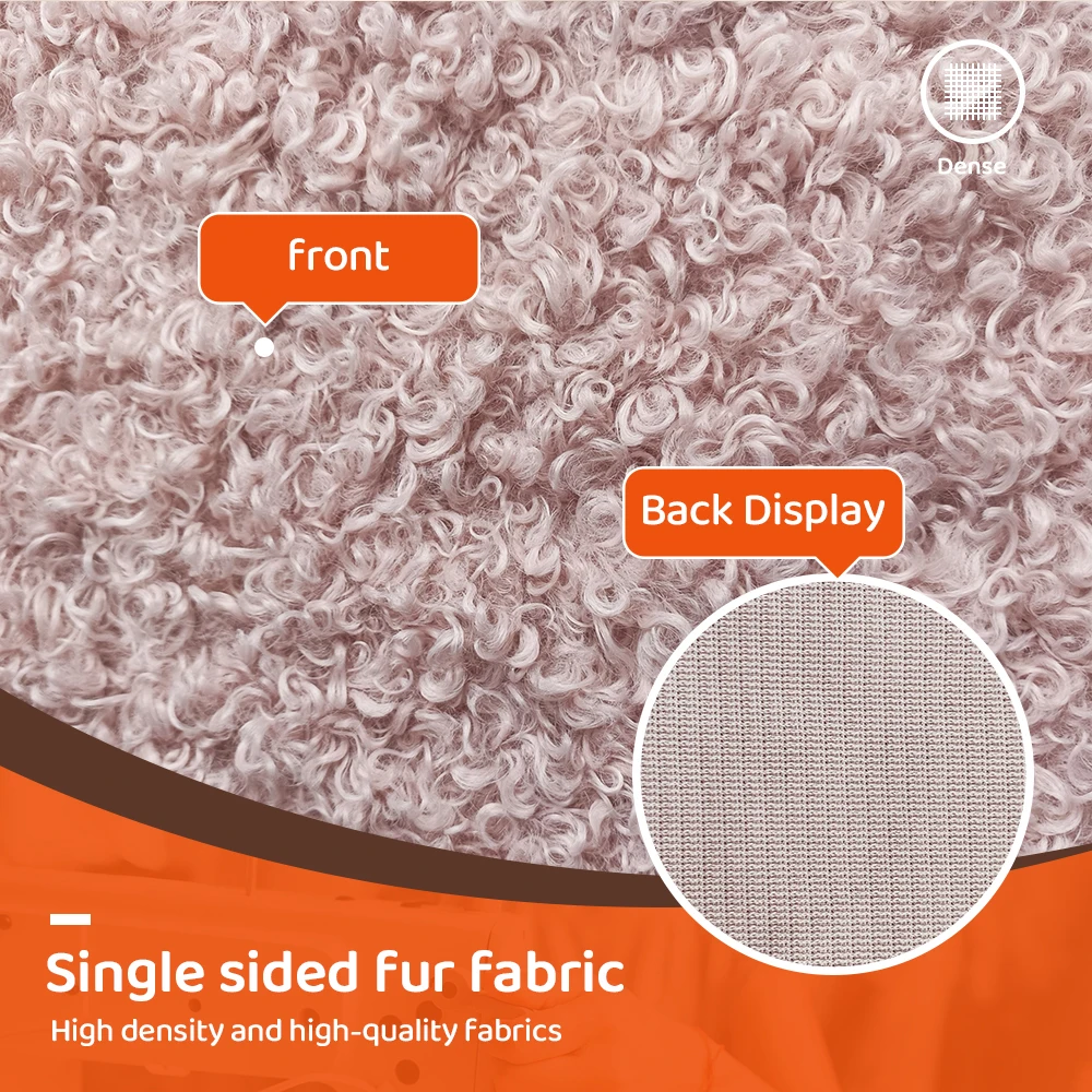 New Teddy Plush Fabric 100% Polyester Soft Fabric DIY Doll Hair Non Elastic Solid Color Single Sided Lamb Fleece Fabric