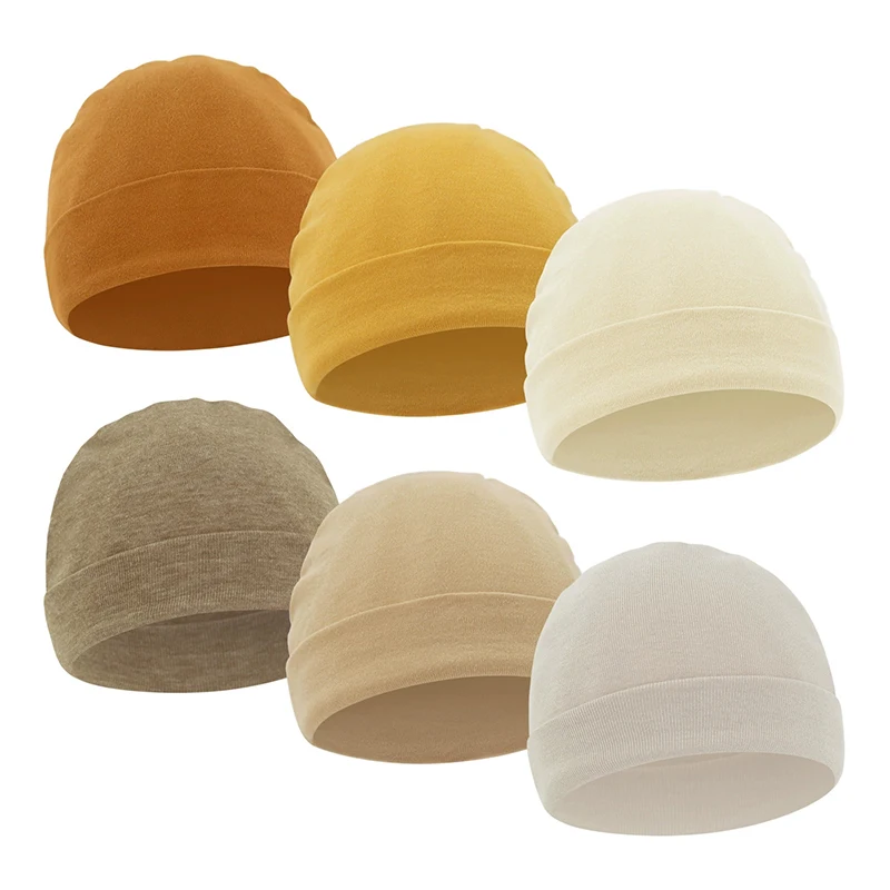 

0-3 Months Newborn Boy Girl Hats 100%Cotton Soft Infant Caps Casual Cute Hospital Hat Kids Beanie Turban Caps Baby Accessories