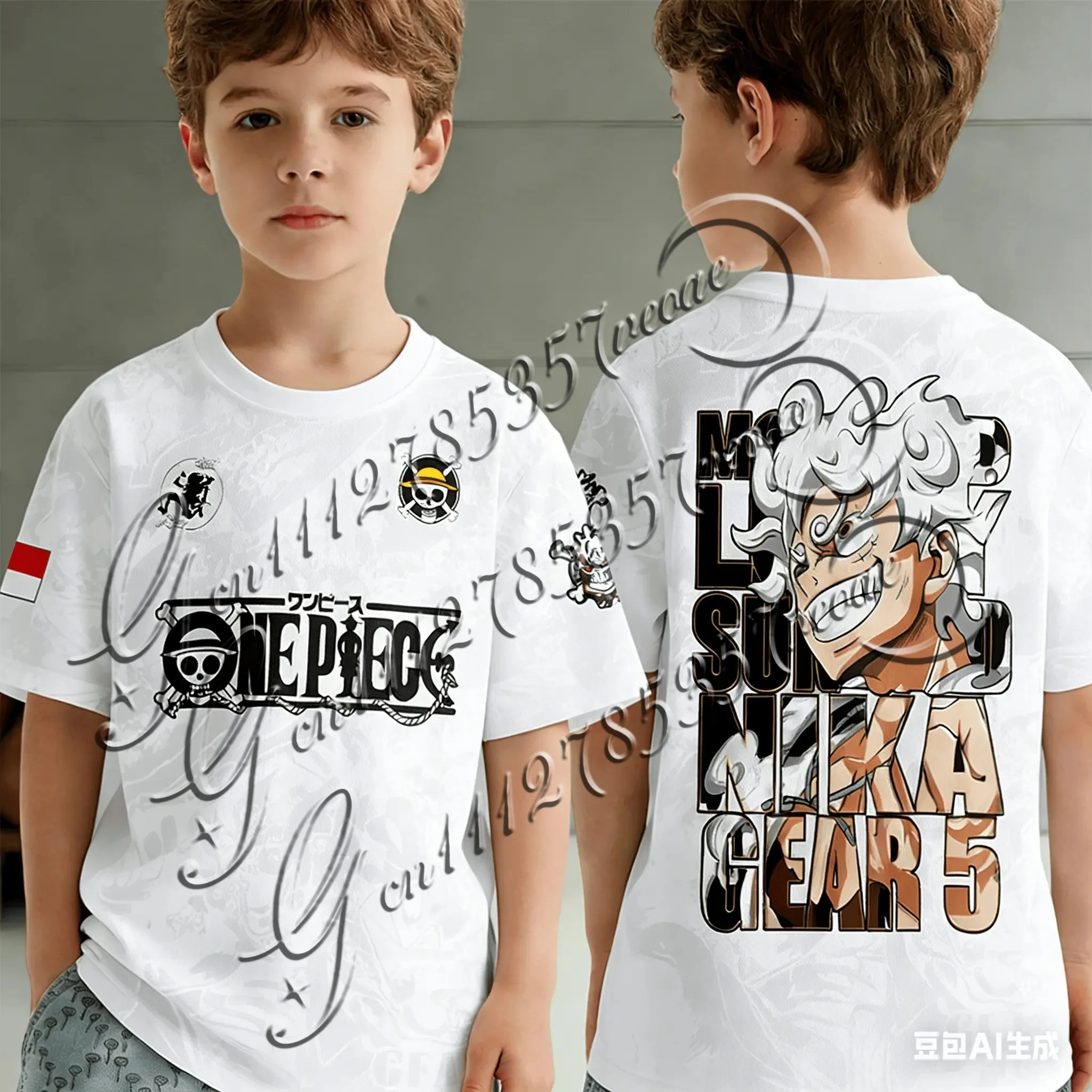 

Fashion Kid Anime One Piece Luffy T Shirt Boy Clothing Kids Boys Tshirt Children T-shirt Summer Short Sleeve Tops Tees