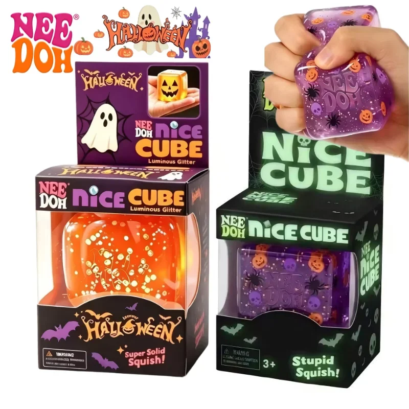 New NeeDoh Halloween Gifts Such As Spiders and Pumpkins. Sensory Toys for Relieving Stress. Soft Decompression Toys