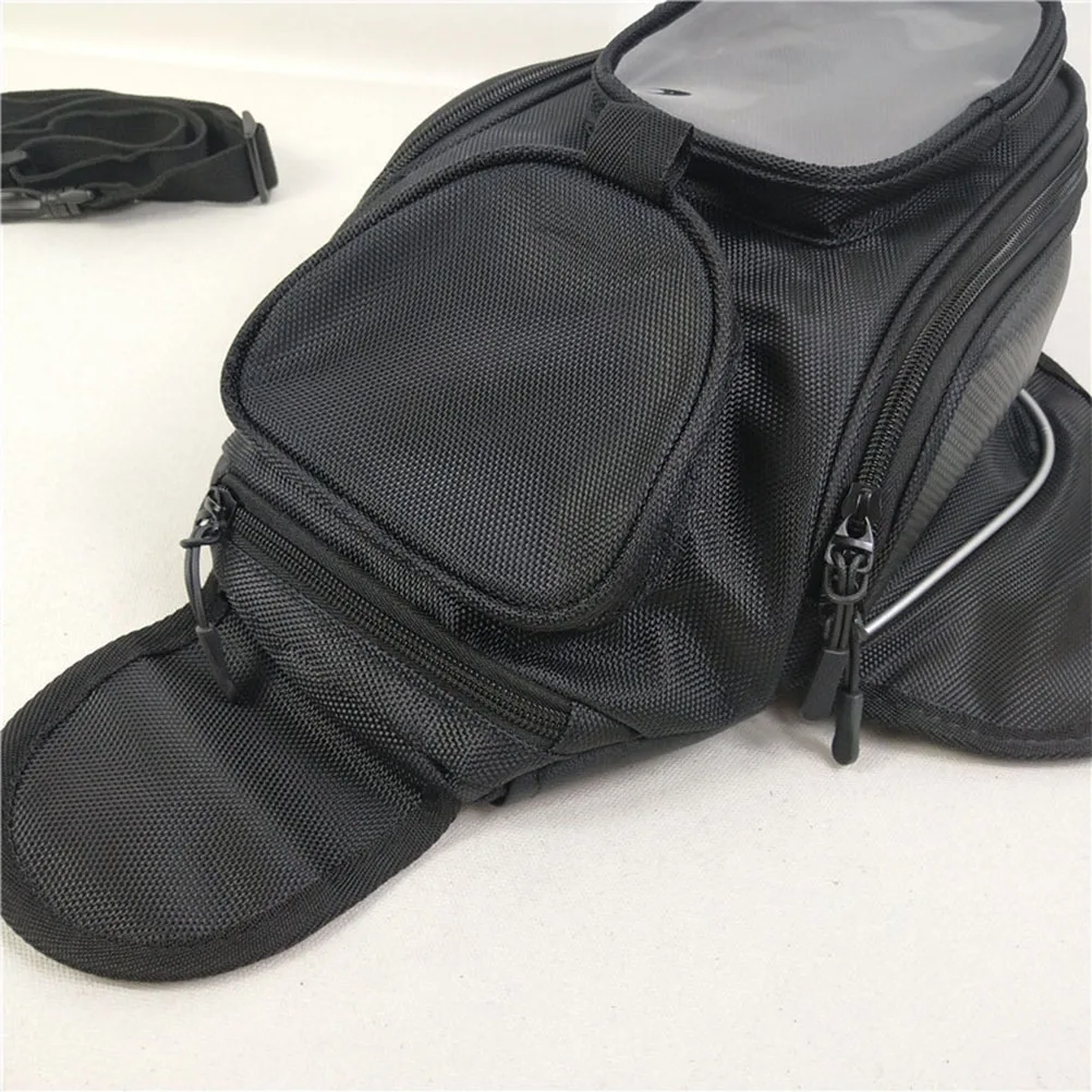 

Magnetic Waterproof Motorcycle Fuel Tank Carrier Bag Black Multiple Compartments Phone Storage Organizer Cycling Bag for Long