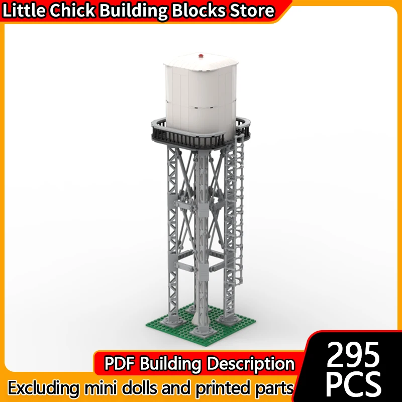

City Street View Model MOC Building Bricks Small Town Water Tower Modular Technology Children Holiday Gifts Assemble Toys Suit