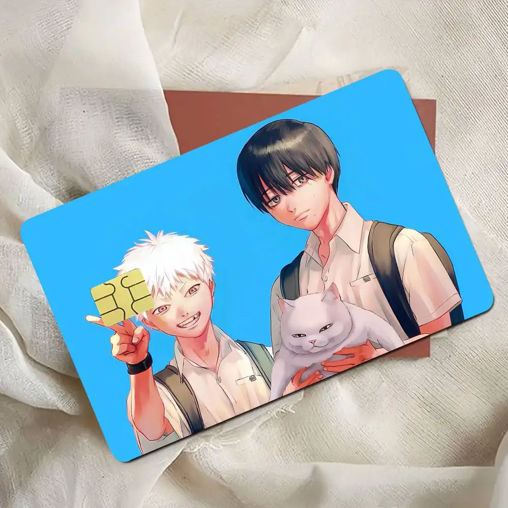 アニメ夏のH-ヒカルは死んだ防水フィルムスキンカバー4個クレジットカードステッカーデビットフロントデコレーション通勤パス