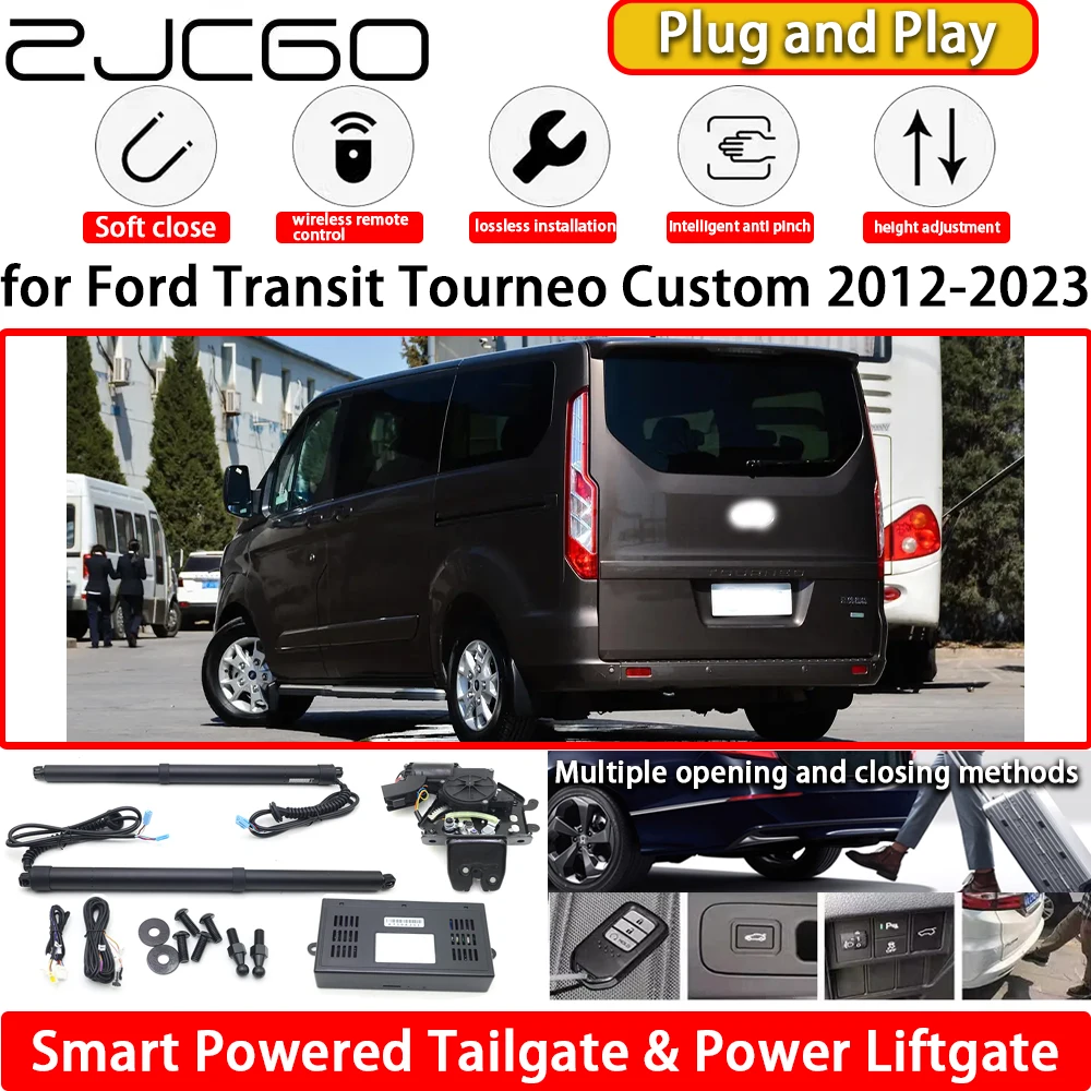 ZJCGO لسيارة Ford Transit Tourneo Custom 2012-2023 OEM أوتوماتيكية تعمل بالطاقة الكهربائية الباب الخلفي نظام مجموعة أدوات رفع البوابة الخلفية