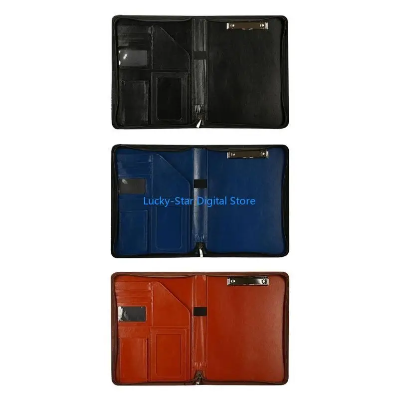 

N7MC Multifunction Conference Folder Multiple Compartments Leather Business File Case