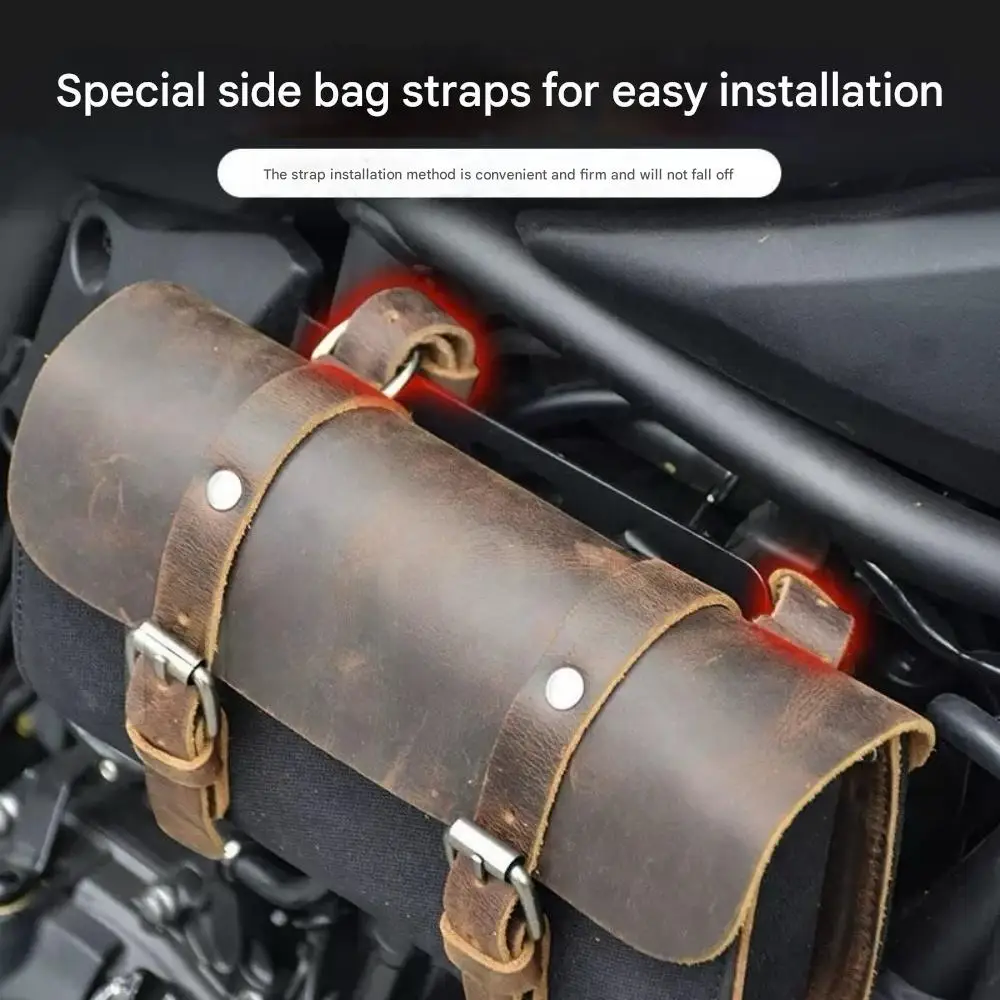 For Kawasaki Eliminator 500 custom retro front side tactical hanging plate canvas side bag tool bag hanging bag bracket