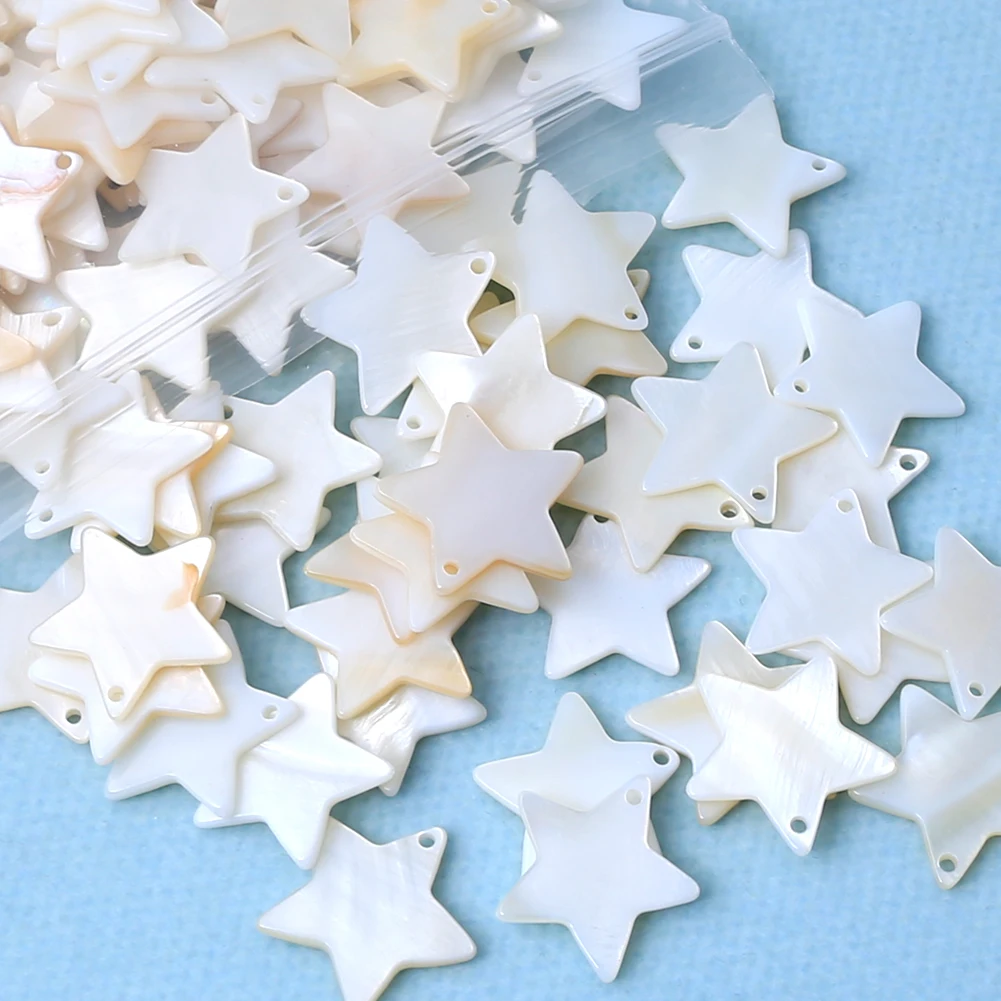 

12pcs Natural Shell Star Pendants - DIY Jewelry Making Charms for Necklaces & Earrings Jewelry Accessories