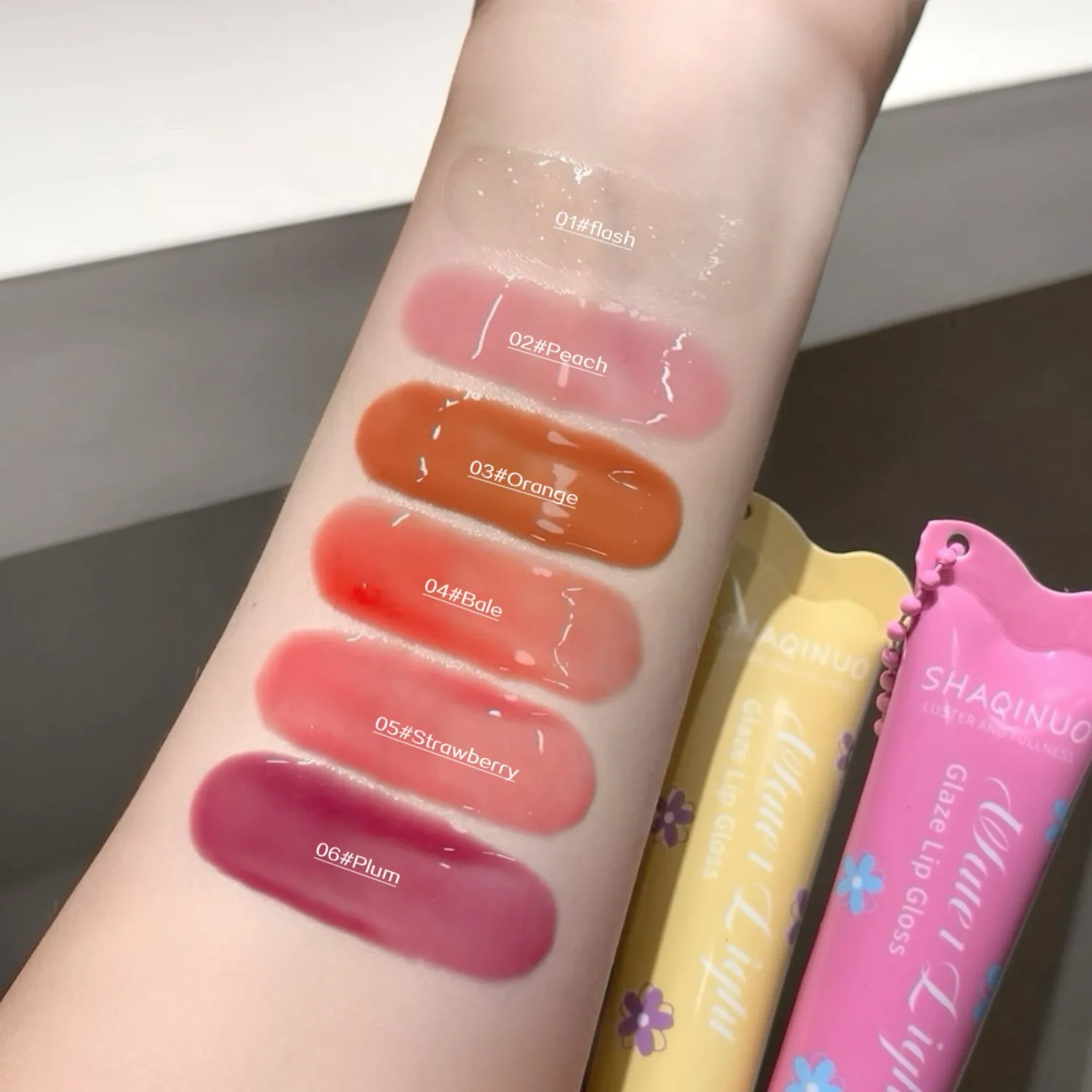 Glass Shine Lip Gloss, Dewy Hydrating Lip Color with Plumping Glow, Sheer Brightening Finish for Natural Makeup Look