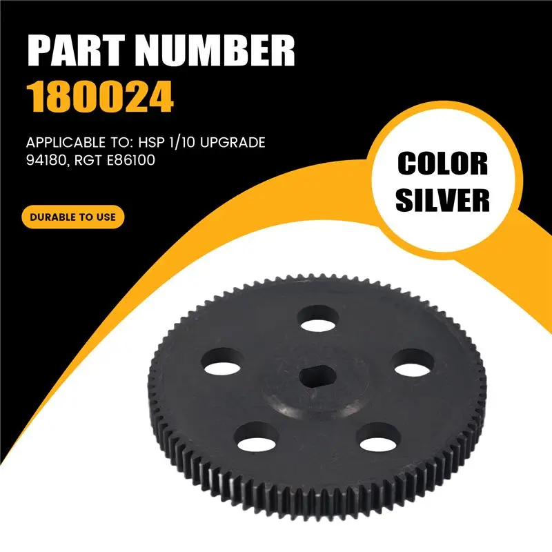 A93E-Metal Spur Gear 87T For HSP RGT E86100 Upgrade Parts 180024 RC 1/10 Rock Crawler 94180 86100