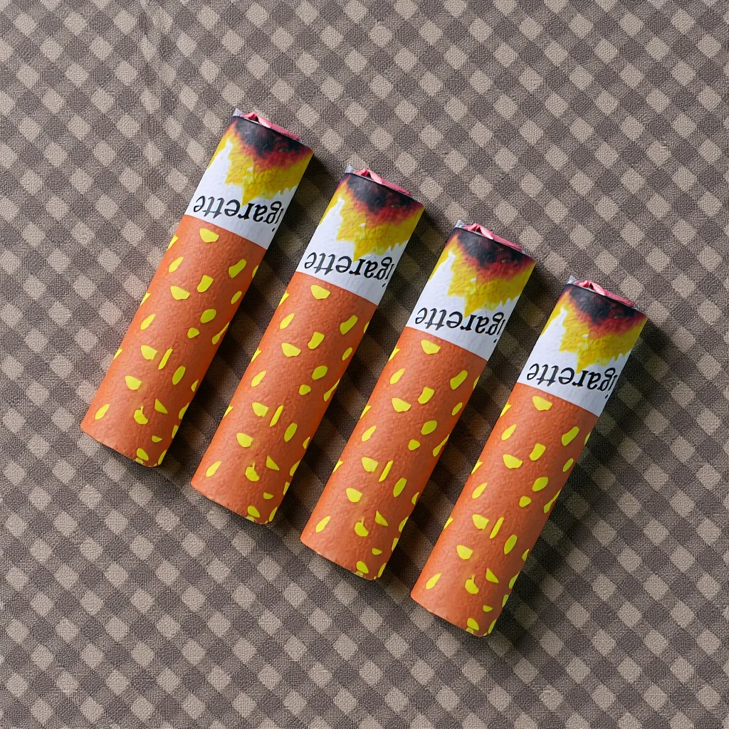 

4Pcs Fake Cigarette Prop Realistic Design for Costume Parties Halloween Cosplay Photo Shoots Stage Performance Gag Gift