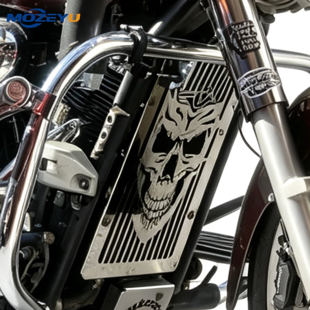 For KAWASAKI Vulcan 900 VN900 Classic LT Custom 2006-2025 2026 2027 Motorcycle Steel Radiator Cover Bezel Grille Guard Protector