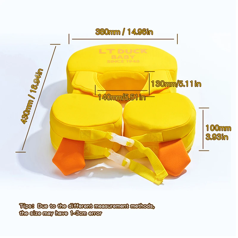 Śliczny pływak do pływania pod pachami dla dziecka pierścień wypornościowy nienadmuchiwany basen pomoc w pływanie dla małych dzieci w wieku 3-36