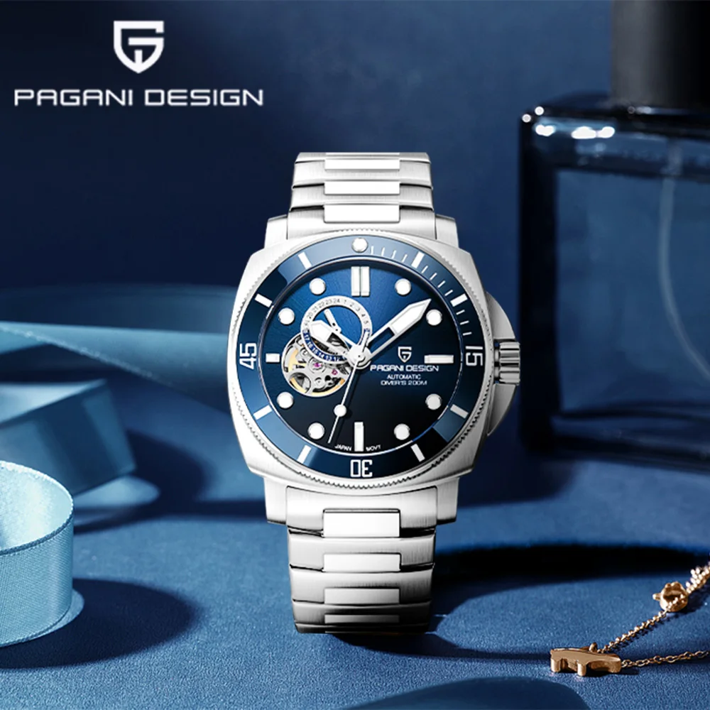 

025 Pagani men's fashion mechanical watch high-quality sapphire TMI NH39 luxury men's automatic watches 20 Bar stainless steel