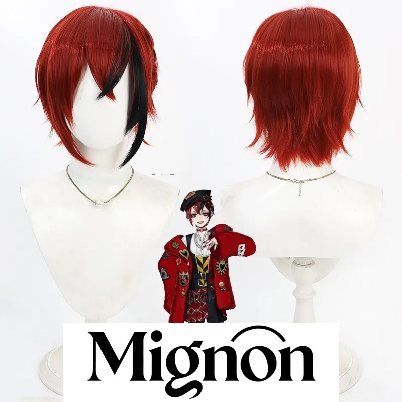 

Twisted Wonderland Riddle Rosehearts cosplay wig black highlights teased roots Halloween gift