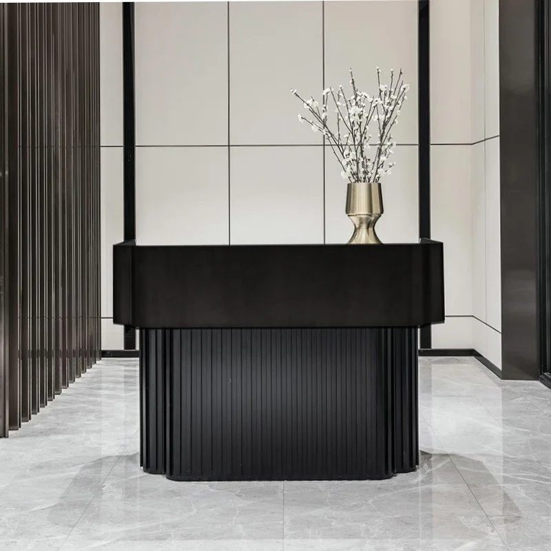 Light luxury checkout page Bar front desk High-end customization Simple service desk checkout page Modern reception desk