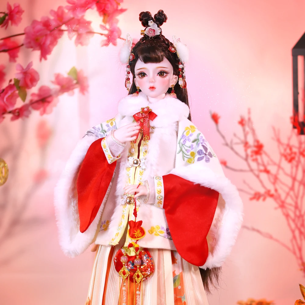 

Dream Fairy 1/3 BJD Doll Chinese New Year style 62CM Ball Jointed Doll Including Clothes Shoes Headwear High-end Customized Doll