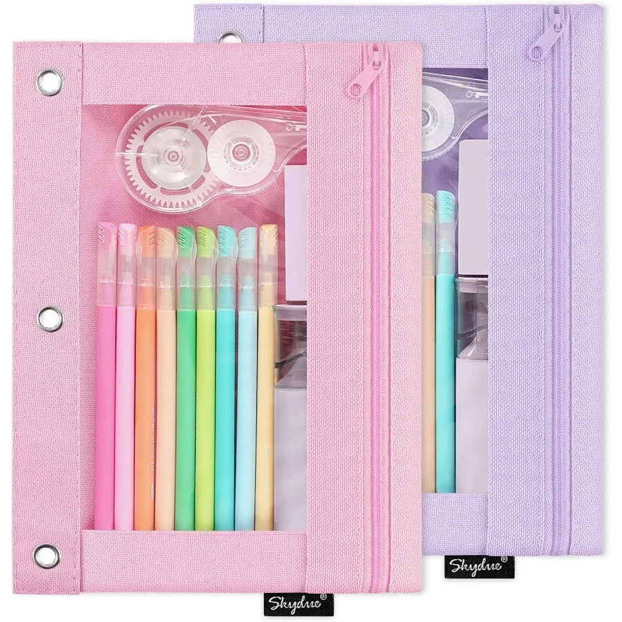 

Чехол Peil для 3-х кольцевых переплетов на молнии для девочек и мальчиков, прозрачный чехол Peil для переплета с окном, сумка Peil Bag wi