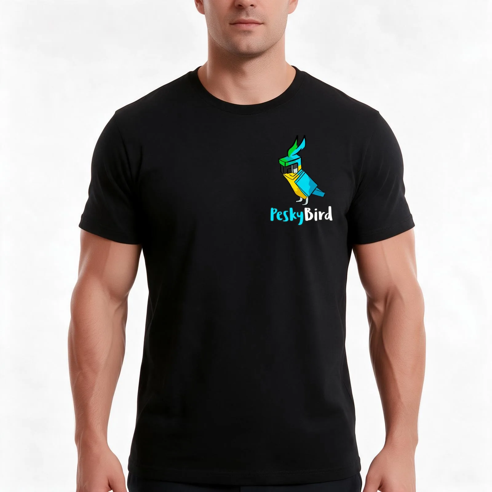 Pesky Bird, pesky bird grian, Gift for kids 2023, Pesky Bird Aqua T-Shirt, Summer Casual Cotton Tee, Oversized Streetwear Tops