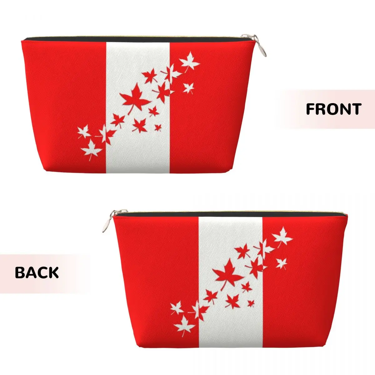 Custom Maple Leaf Canada Flag Travel Cosmetic Bag for Women Makeup Toiletry Organizer Lady Beauty Storage Dopp Kit