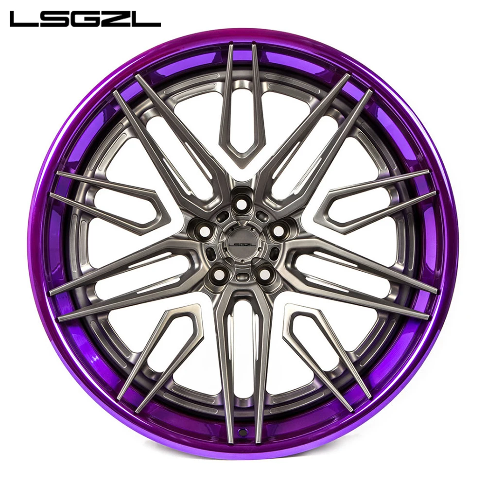 LSGZL alloy wheel rims  polished  chrome plated rims forged 3-piece rims Suitable for most models