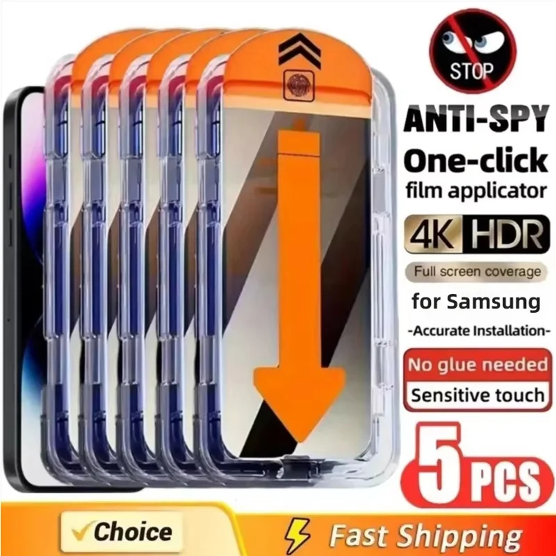 Sichtschutz-Displayschutzfolie für Samsung S26 S25 S24 Ultra S23 S22 S20 FE A57 A16 A17 A56 5G A37 A27 A07 A55 A35 A26 Anti-Spy Glas