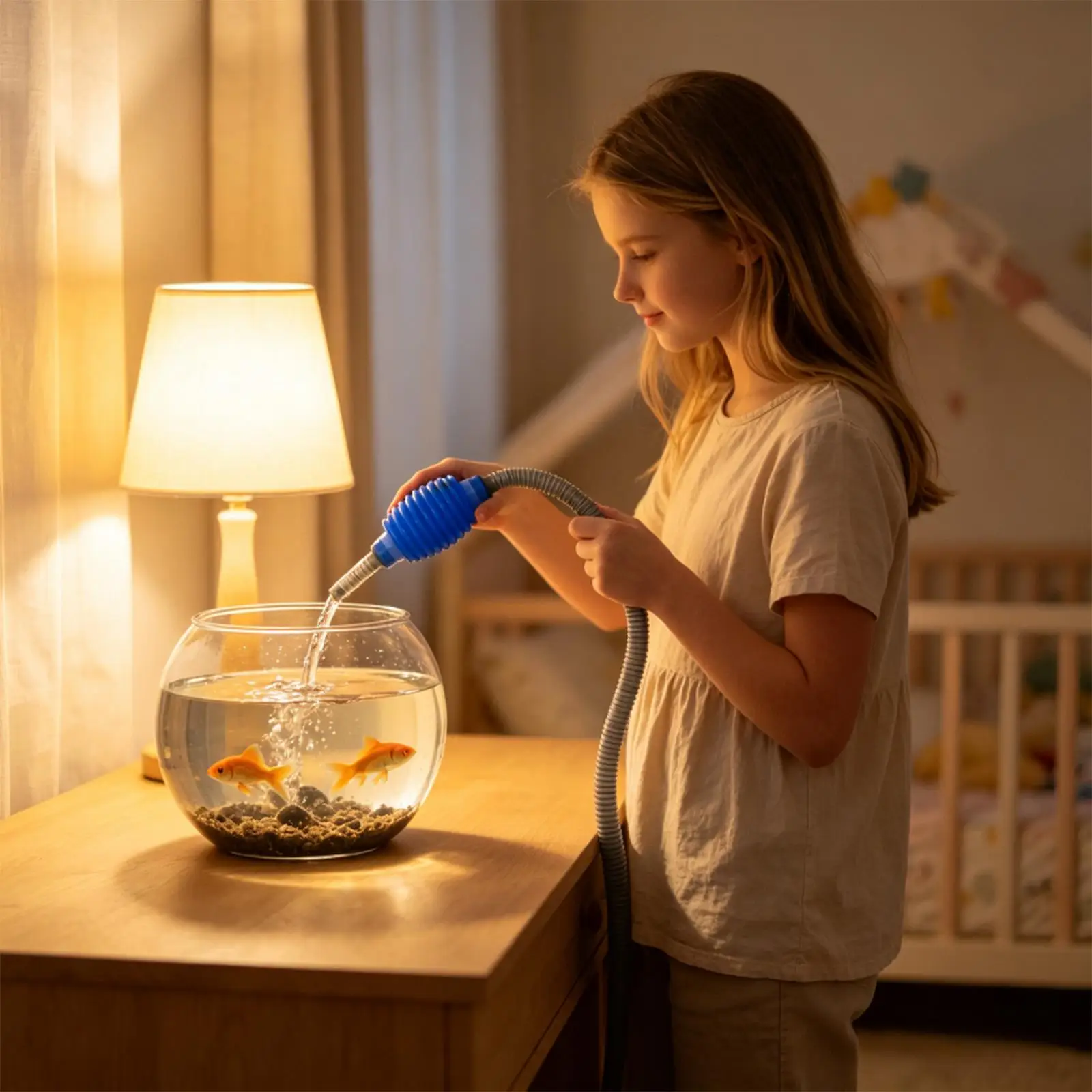 Siphon for Fish Tank 1.4 Meters Vacuum Gravel Cleaning Fish tank sand washer siphon suction pipe fecal suction device
