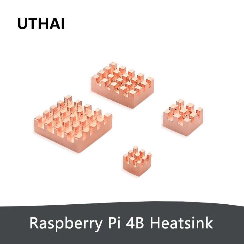 UTHAI RPI Raspberry Pi 4B Radiator Pack 4th Generation Dedicated CPU Cooling Radiator With Self-adhesive 4 Pieces