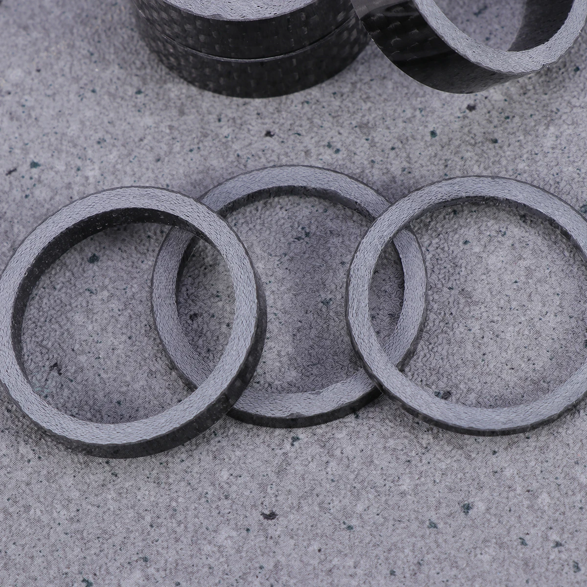 

6Pcs Bike Headset Spacer Carbon Fiber Washers For 286mm Bicycles Durable And Heatresistant Black