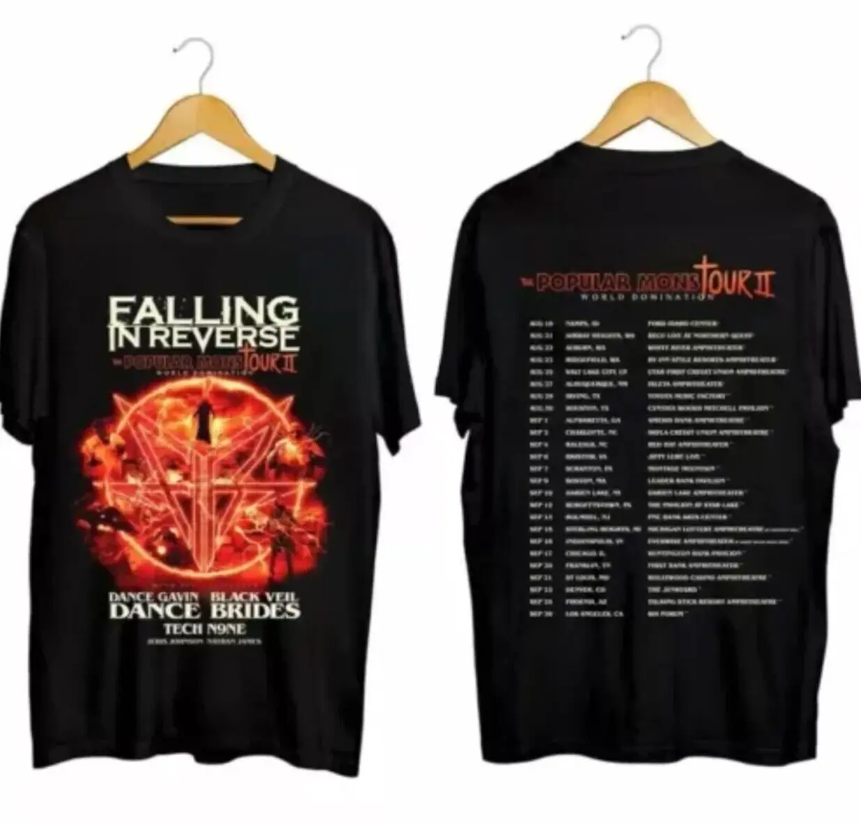 Falling in Reverse - Popular Monstour II 2024 2 sided t shirt