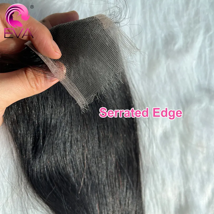 Eva 2x6 HD lace Closure Invisible HD Lace Melt Skins Straight 2x6 HD Lace Frontal Only Human Hair Closures Pre Plucked Body Wave