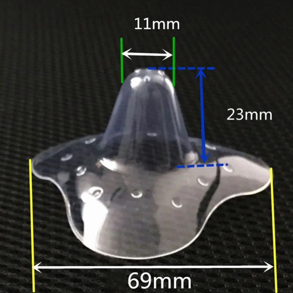 2 sztuk/para Ultra-cienka osłona na piersi karmienie dziecka osłony na sutki smoczek silikonowa miękka karmienie mlekiem osłona do karmienia